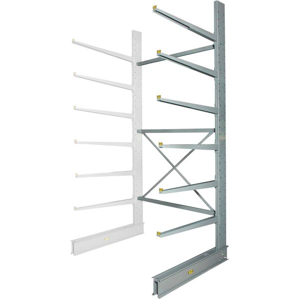 Global Industrial Single Sided Heavy Duty Cantilever Add-On Rack, 72inWx50inDx144inH 320825A